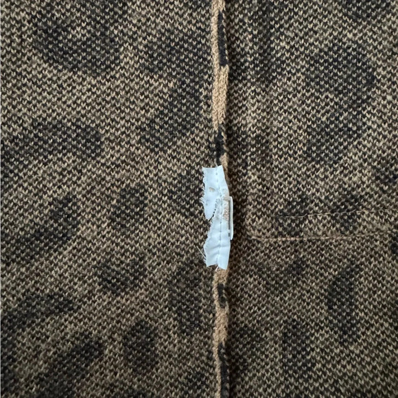 J. Crew Sophie Open Front Sweater Blazer Jacket Leopard Wool Women’s size XS - Picture 7 of 10